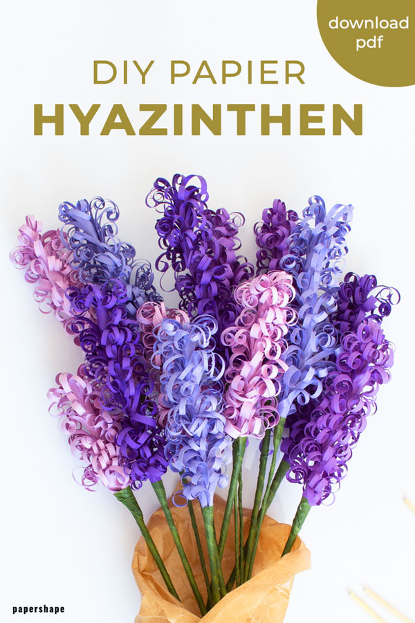 How to make hyacinth paper flowers #papercraft #paperflowers #hyacinth