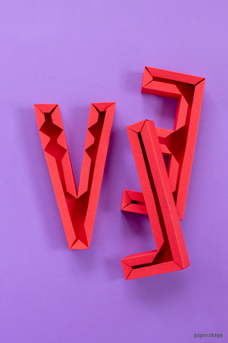 Papercraft this modern 3d lettering love for mothers day