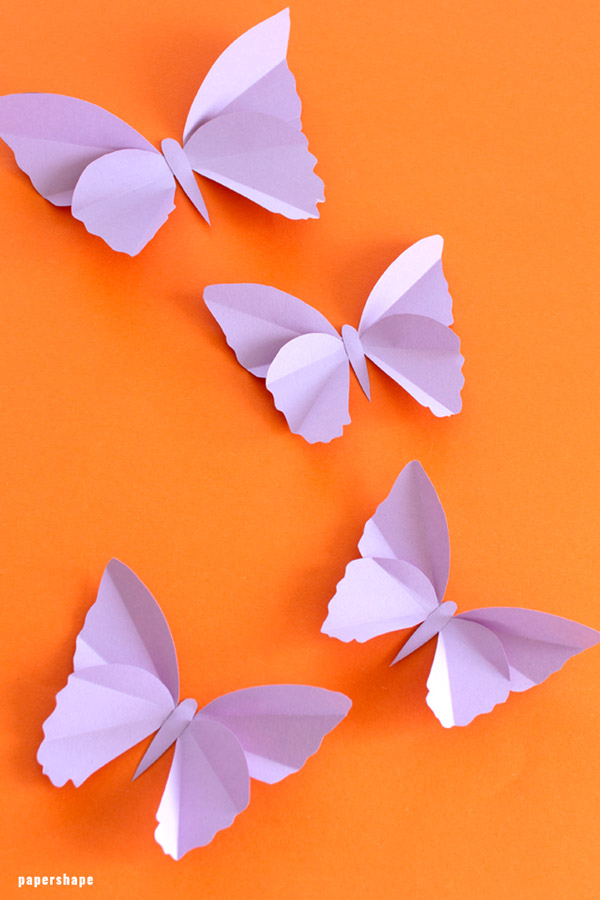 Schmetterlinge basteln Vorlage von Papershape, um den Frühling willkommen zu heißen #schmetterling #diygeschenke #frühlingsdeko