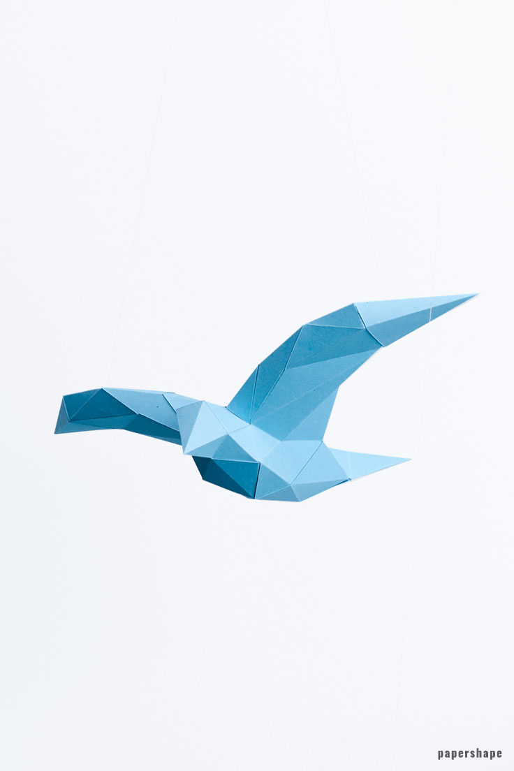 3d paper birds diy for wall decor #papershape