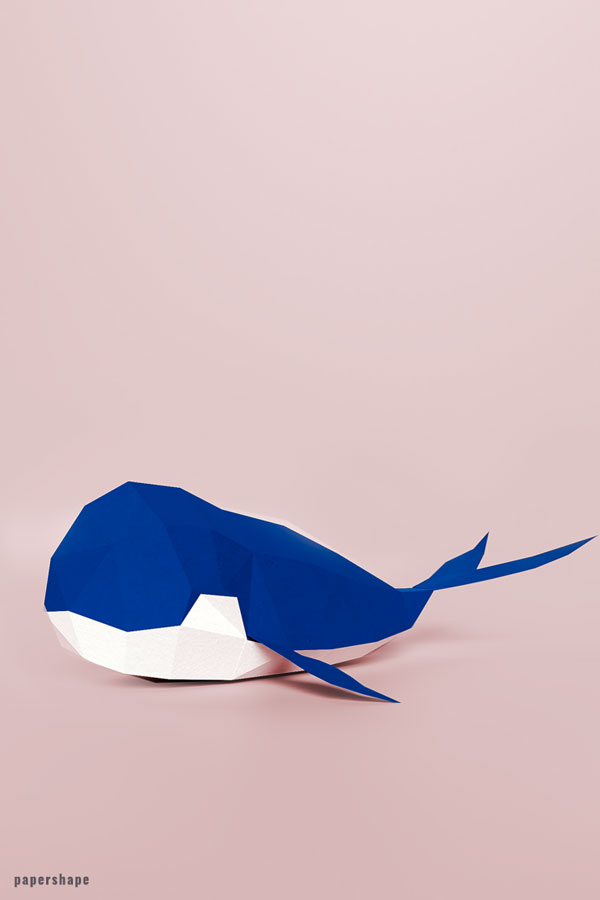 How to make a 3d paper whale #papercraft #paper #diy #paperwhale