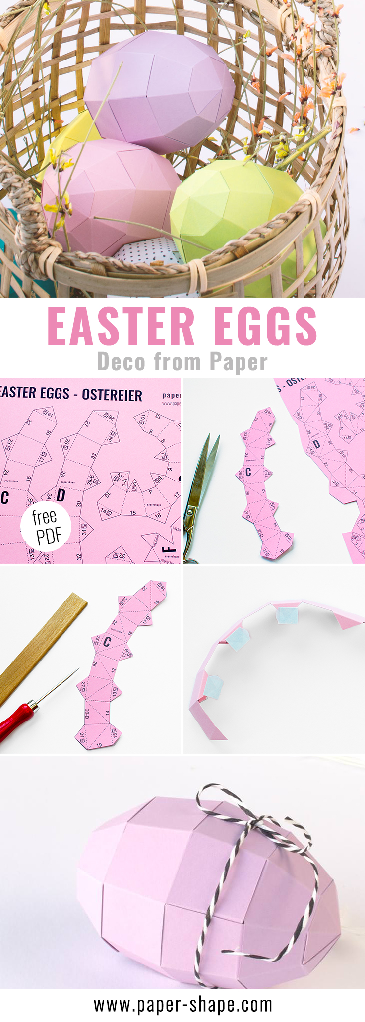 How To Make A Paper Egg (Very Easy With Free Template) Papershape