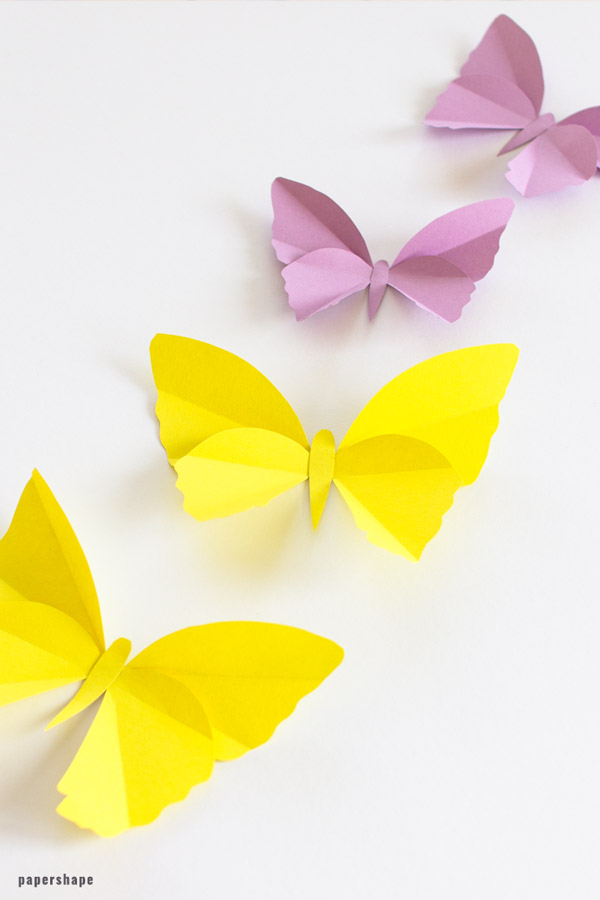 Einfache Schmetterlinge basteln mit Kindern als Wanddeko #schmetterling #diygeschenke #frühlingsdeko
