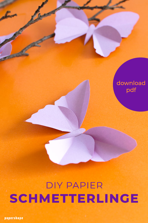 How to make paper butterfly for adults - great diy project for decorating your home for spring #papercraft #butterfly #diyspring 