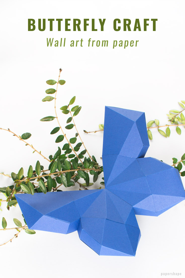 Download How To Make A 3d Butterfly From Paper With Template Papershape