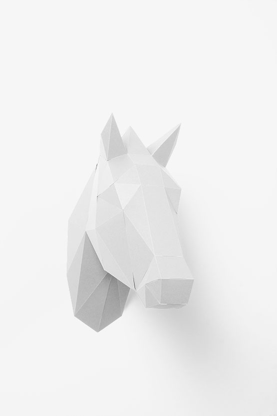 paper horse head Papershape