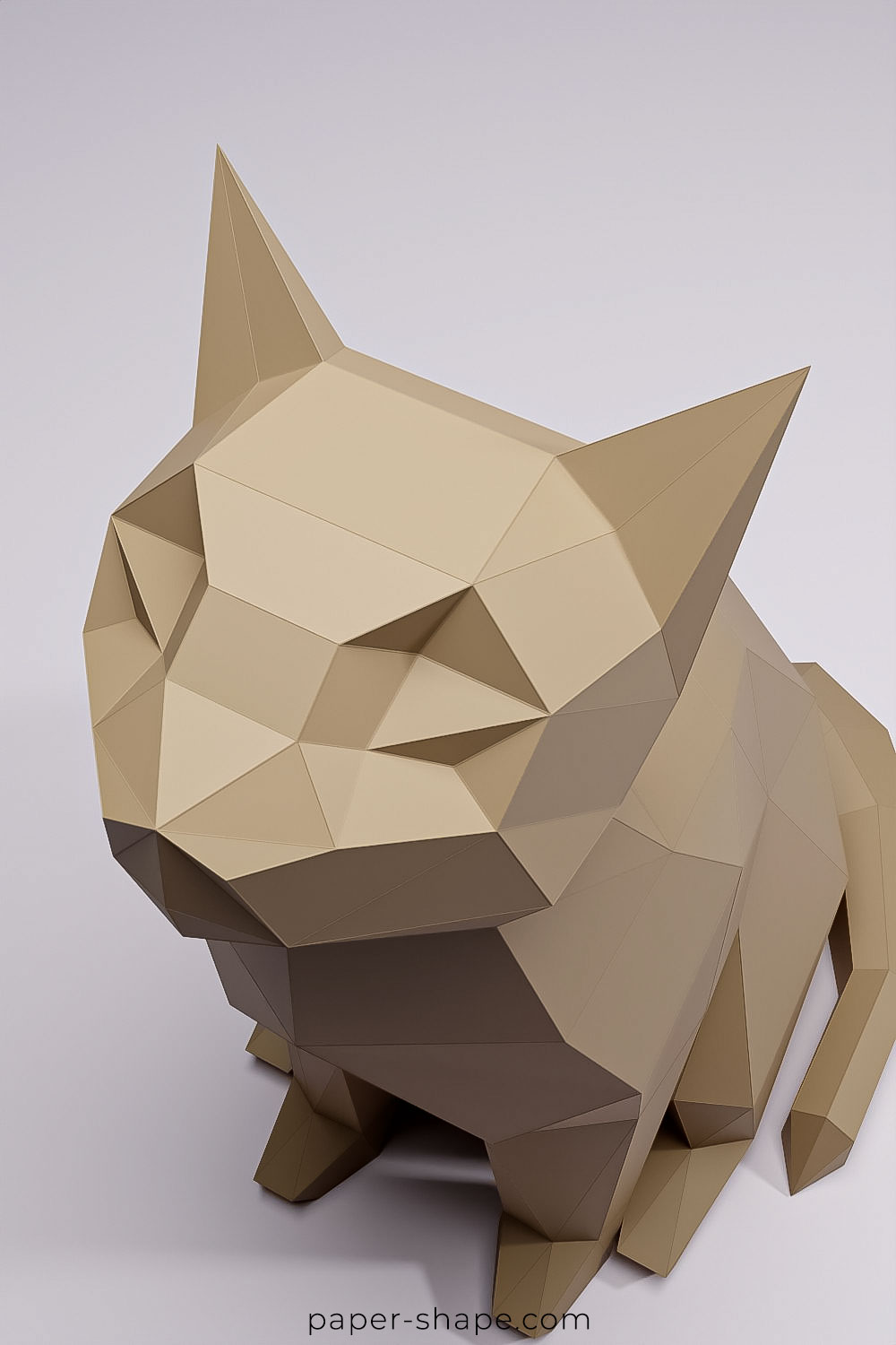 3D Katzenkopf aus Papier  